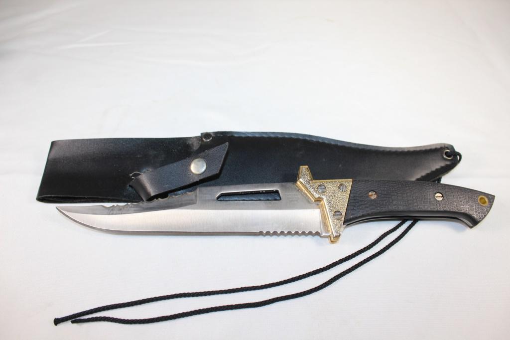 Crocodile Stainless Knife - Taiwan with Sheath: measures about 13 inches long