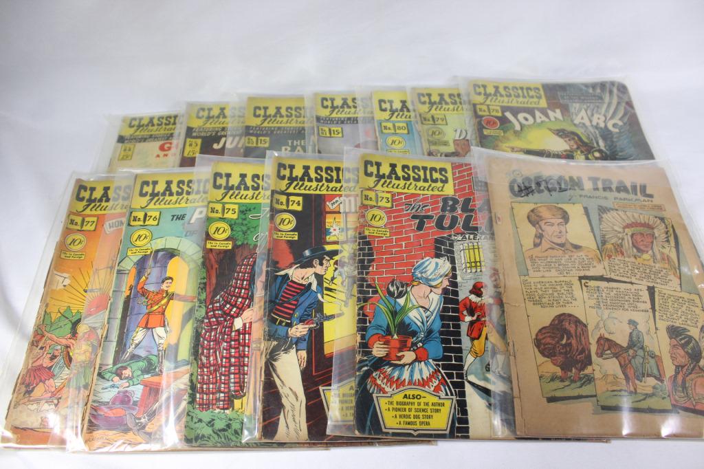 Lot of Classic Comic Books: Includes The Gold Bug and Other Stories No 84, The Jungle Book No 83, The Master of Ballantrae No 82, The Odyssey No 81, White Fand No 80, Cyrano De Bergerac No 79, Joan of Arc No 78, Homer's Iliad No