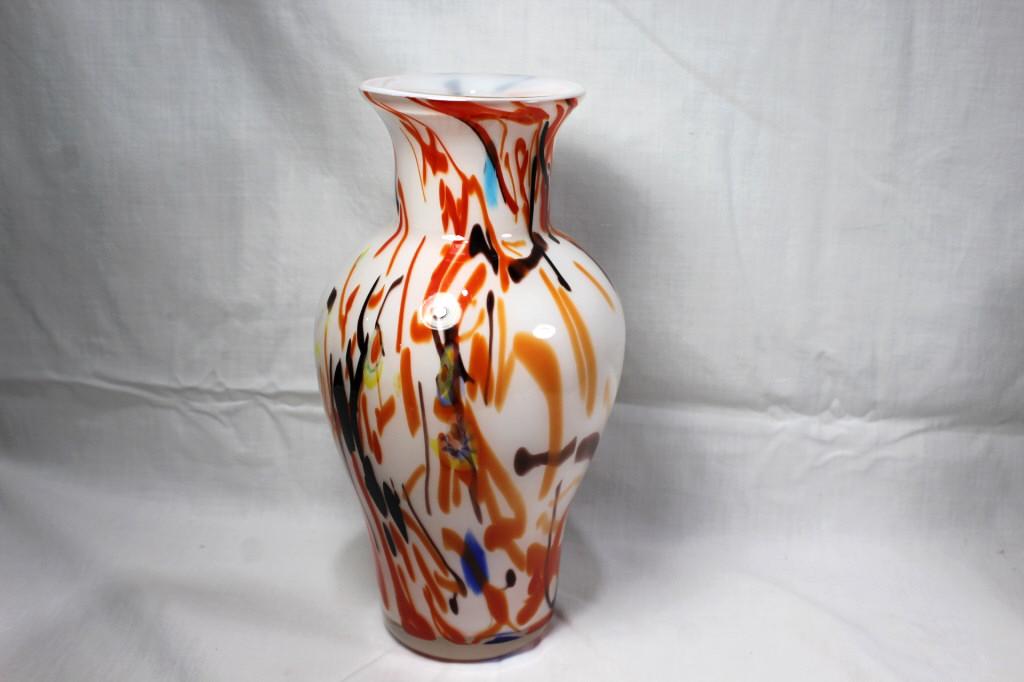 Multi-colored Art Glass Vase (1 of 2)