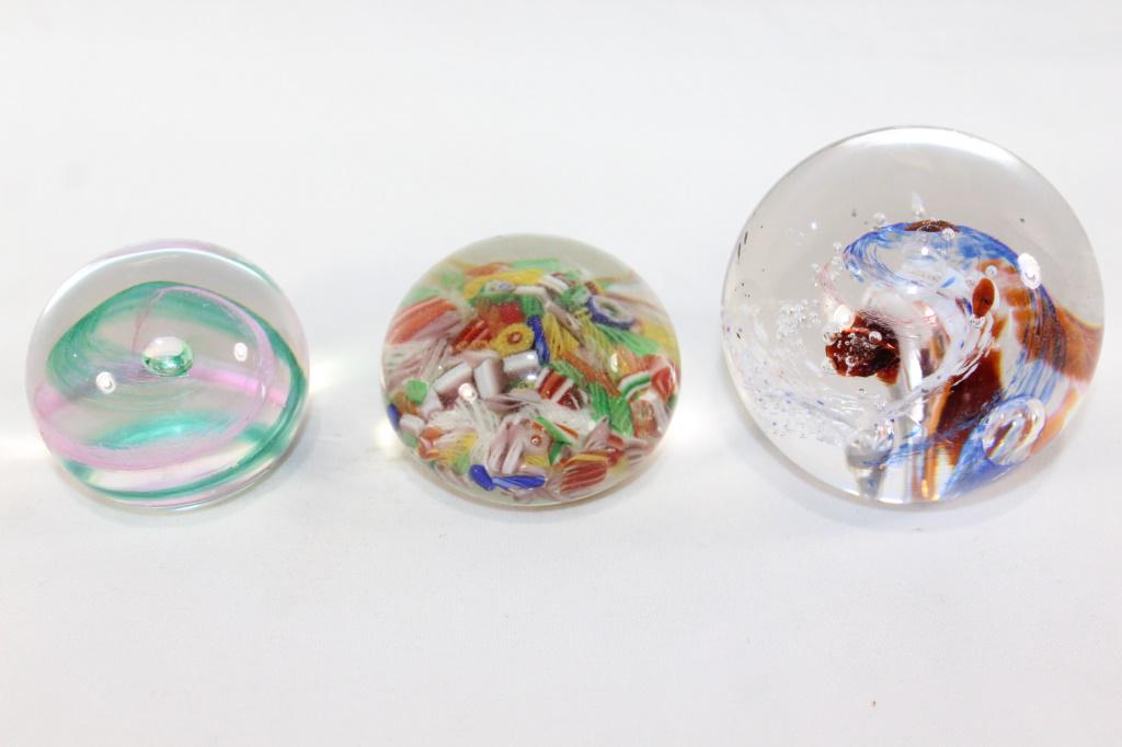3 Murano? Art Glass Paperweights (1 of 7)