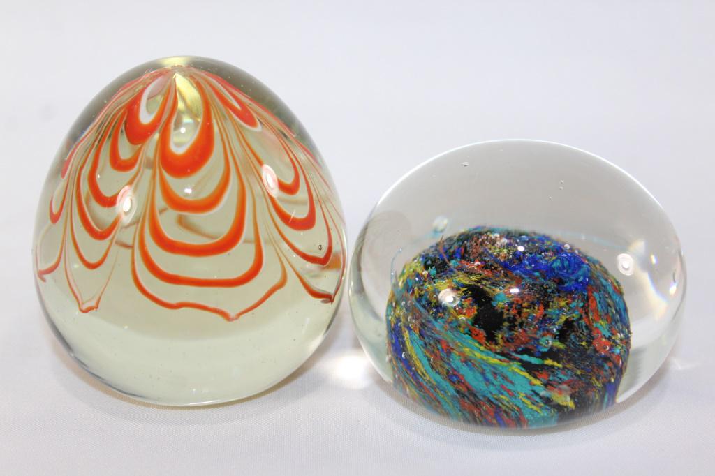 2 MURANO? ART GLASS PAPERWEIGHTS (1 of 5)