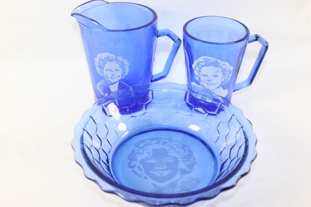 VINTAGE SHIRLEY TEMPLE CEREAL BOWL MUG & CREAMER (1 of 5)