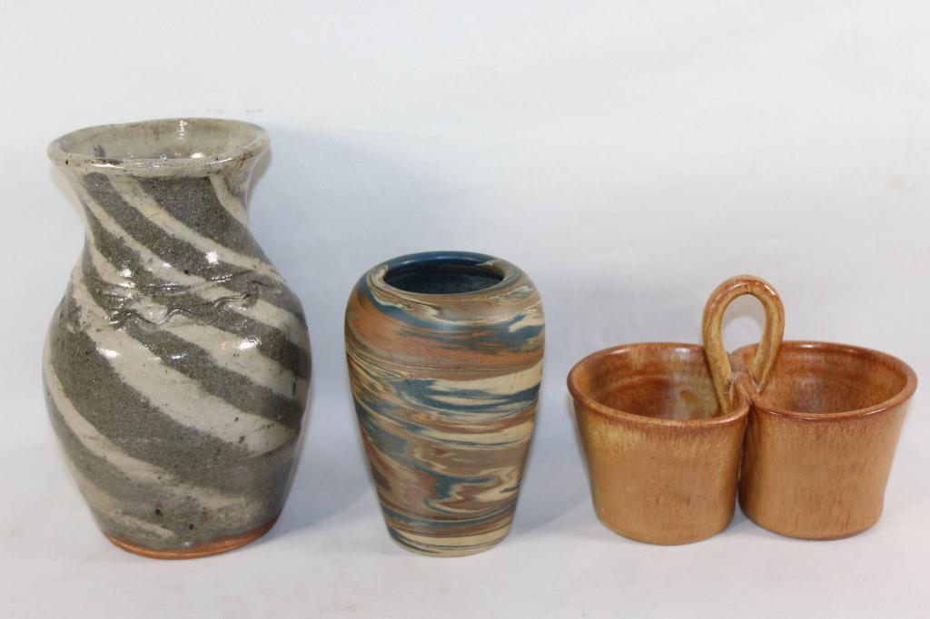 3 PC. POTTERY LOT SIGNED/STAMPED (1 of 4)