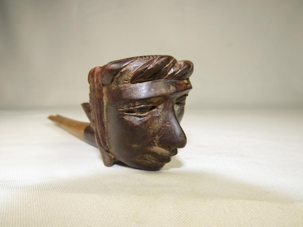 Vintage Carved Figurehead Pipe (1 of 6)