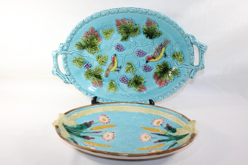 MAJOLICA TRAY LOT, FIELDING, ETC. (1 of 9)