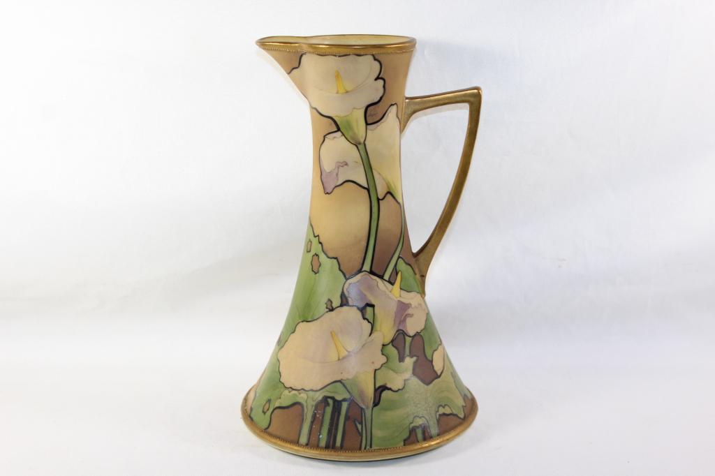 HAND PAINTED NIPPON CALLA LILY PITCHER (1 of 3)