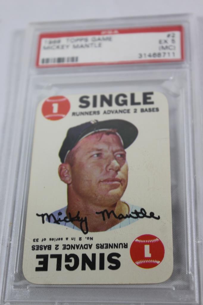 1968 TOPPS GAME #2 OF 33 MICKEY MANTLE PSA 5 (1 of 2)