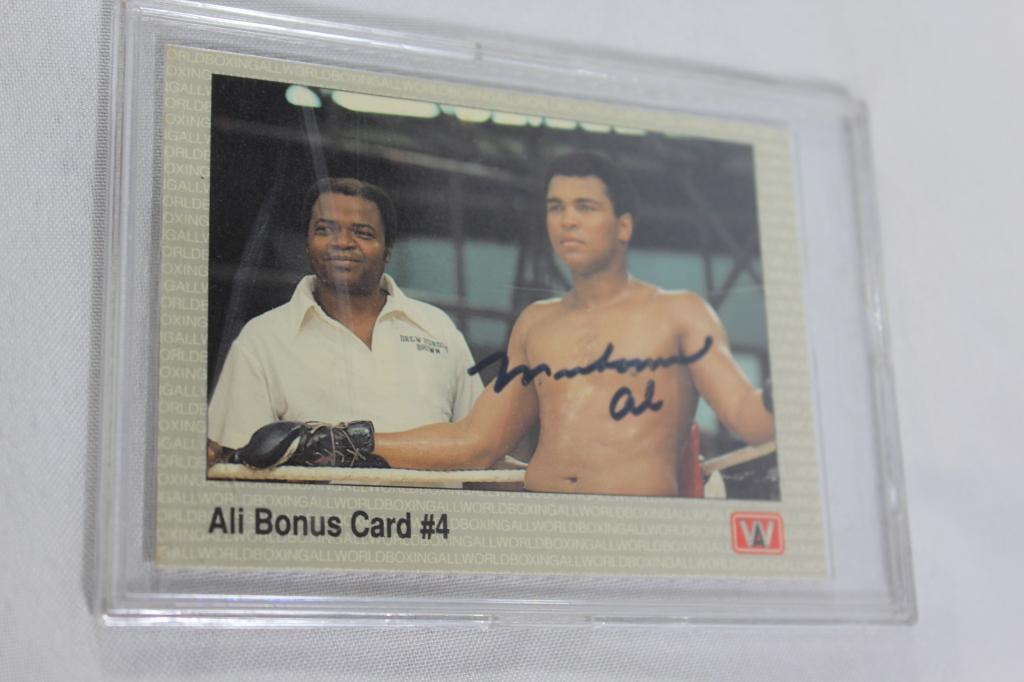 SIGNED MUHAMMAD ALI CARD #4 UNAUTHENTICATED (1 of 2)