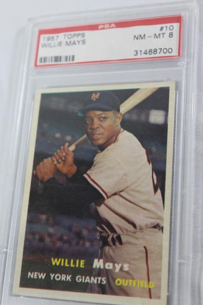 1957 TOPPS WILLIE MAYS #10 PSA 8 (1 of 2)
