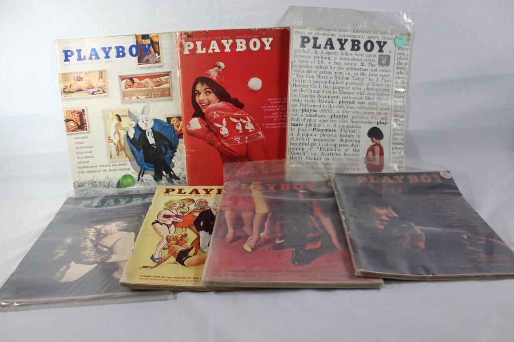 LOT OF 7 1961 PLAYBOY MAGAZINES (1 of 5)