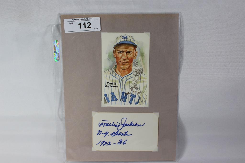 POSTCARD OF TRAVIS JACKSON & SIGNATURE (1 of 3)