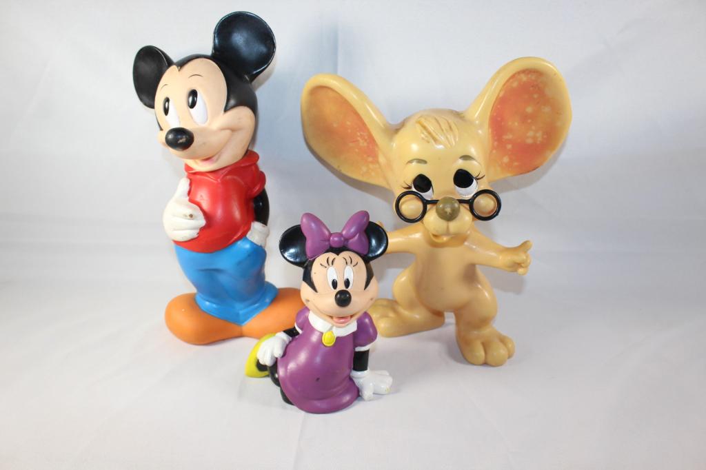 VINtAGE CARTOON COIN BANKS, MICKEY, MINNIE, ETC. (1 of 10)