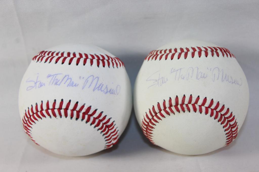 2 SIGNED BASEBALLS STAN "THE MAN" MUSIAL, NO COA (1 of 2)