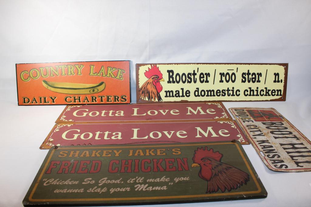 6 HOME DECOR SIGNS-METAL & PLASTIC (1 of 5)