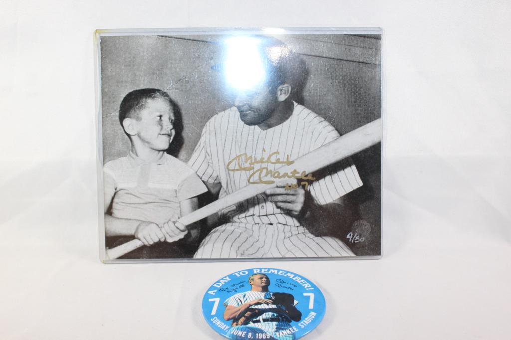 MICKEY MANTLE MEMORABILIA-SIGNED PHOTO 4/50 (1 of 4)