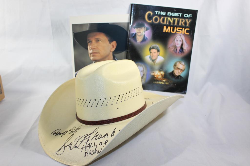 TURNER HATS, COWBOY CANVAS 7 1/4 SIGNED HAT (1 of 10)