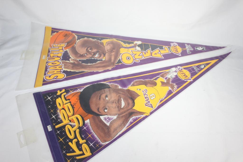 VTG Pair of Pennants - Kobe Bryant & Shaquille (1 of 3)
