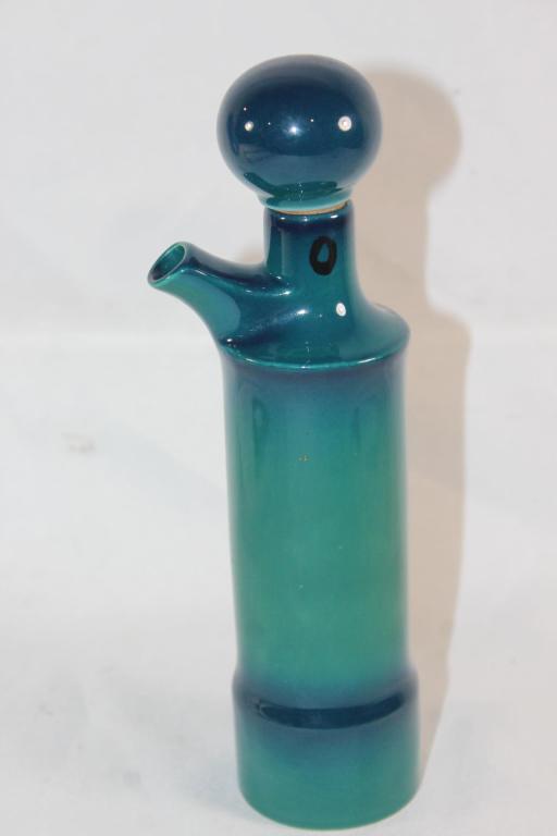 GOEBEL BLUE/GREEN WEST GERMANY OIL CRUET (1 of 3)