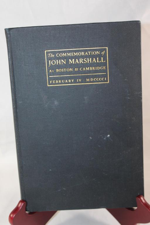THE COMMEMORATION OF JOHN MARSHALL-LIMITED EDITION: LIMITED EDITION 584 OF 750, COPYWRITE 1901, AS PICTURED. SOME CONDITION ISSUES, AS PICTURED.