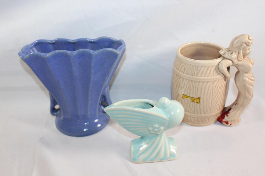 3 PC. PORCELAIN? PLANTER? LOT (1 of 8)