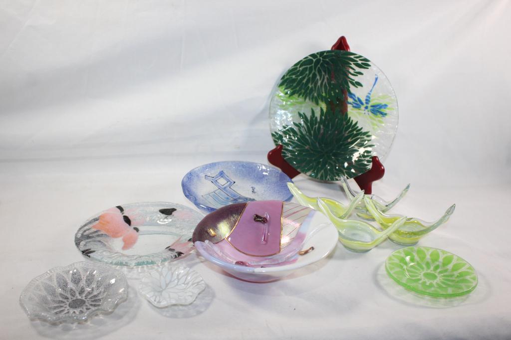11 PC. ART GLASS LOT (1 of 9)