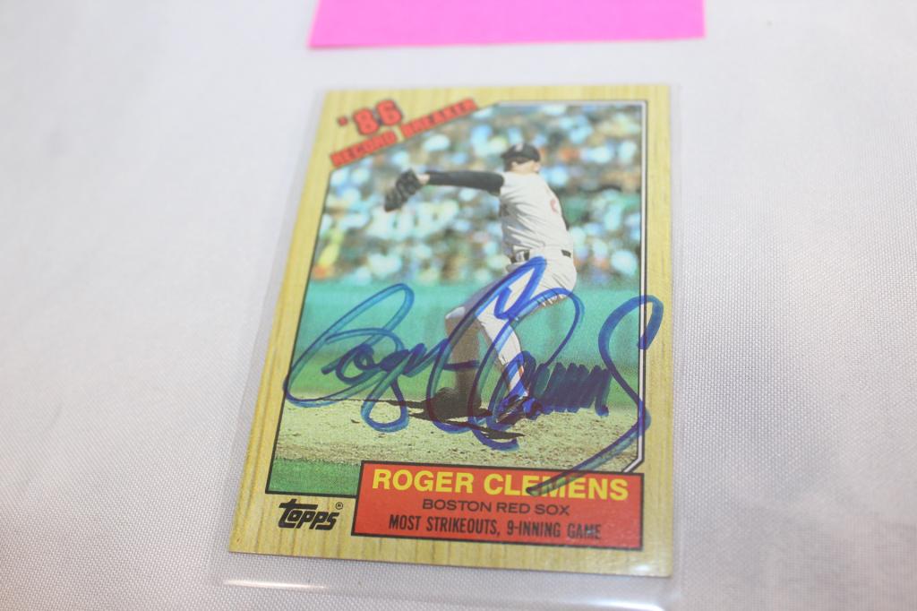1987 Roger Clemens Topps Card 1 Signed (1 of 2)