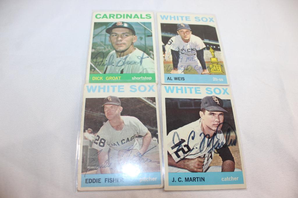 4 PC Topps Card Lot signed (1 of 4)