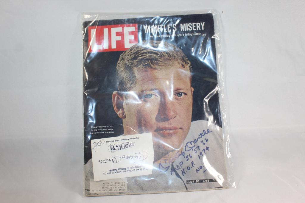 1965 LIFE MAGAZINE MANTLE'S MISERY SIGNED (1 of 4)