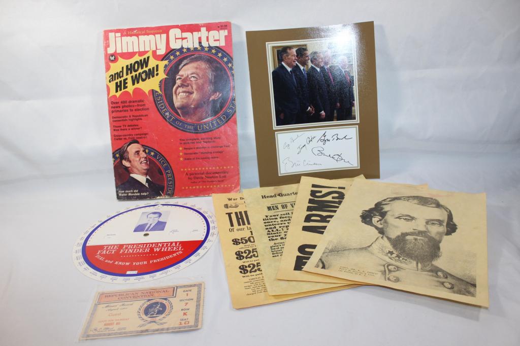 8 PC. PRESIDENTIAL MEMORABILIA LOT (1 of 5)