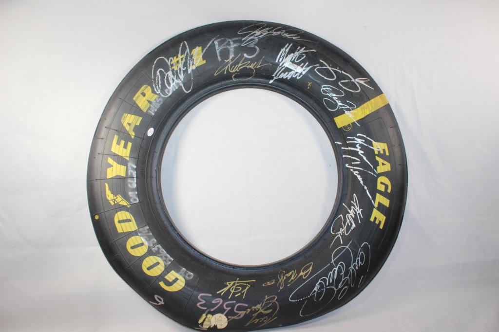 SIGNED NASCAR GOODYEAR TIRE PIECE (1 of 7)