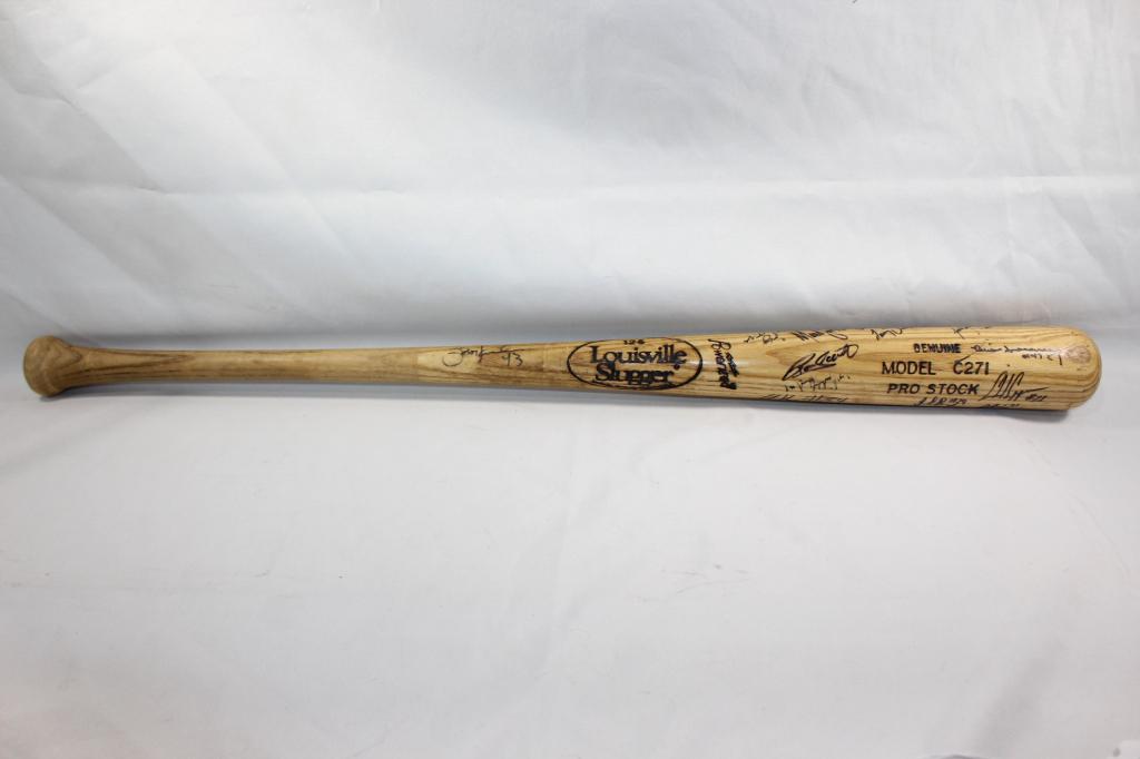 TEAM SIGNED BASEBALL BAT-LOUISVILLE SLUGGER (1 of 6)
