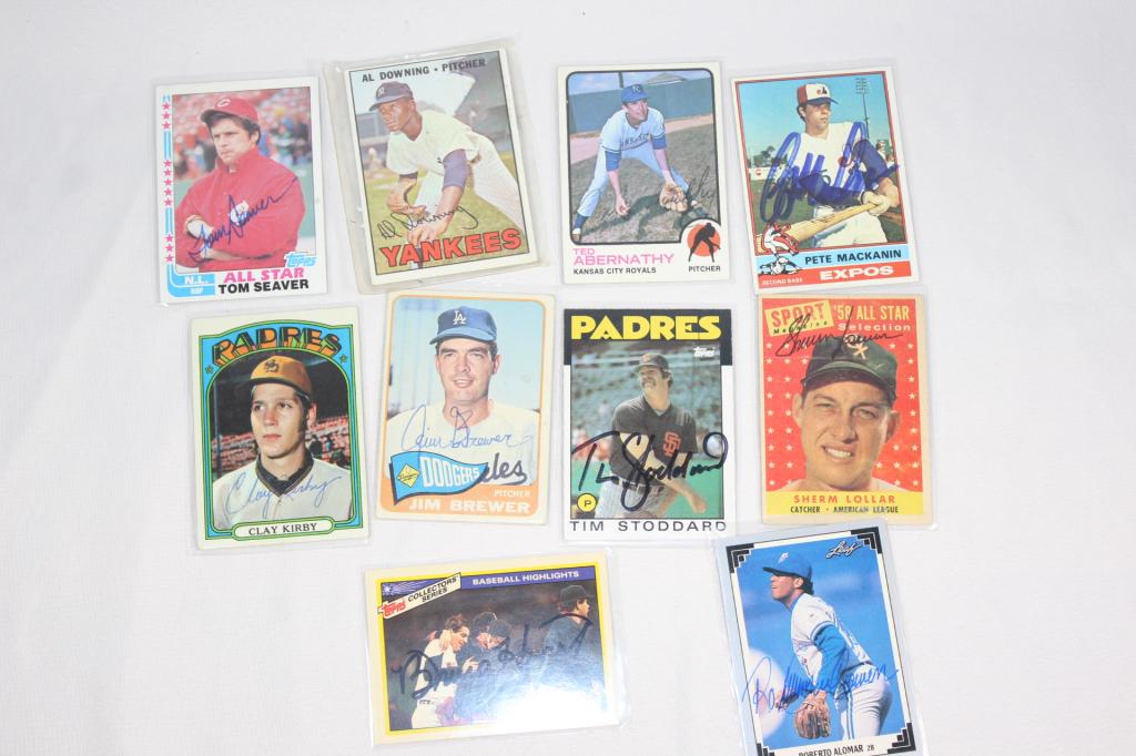 10 Assorted Signed Baseball Cards (1 of 5)