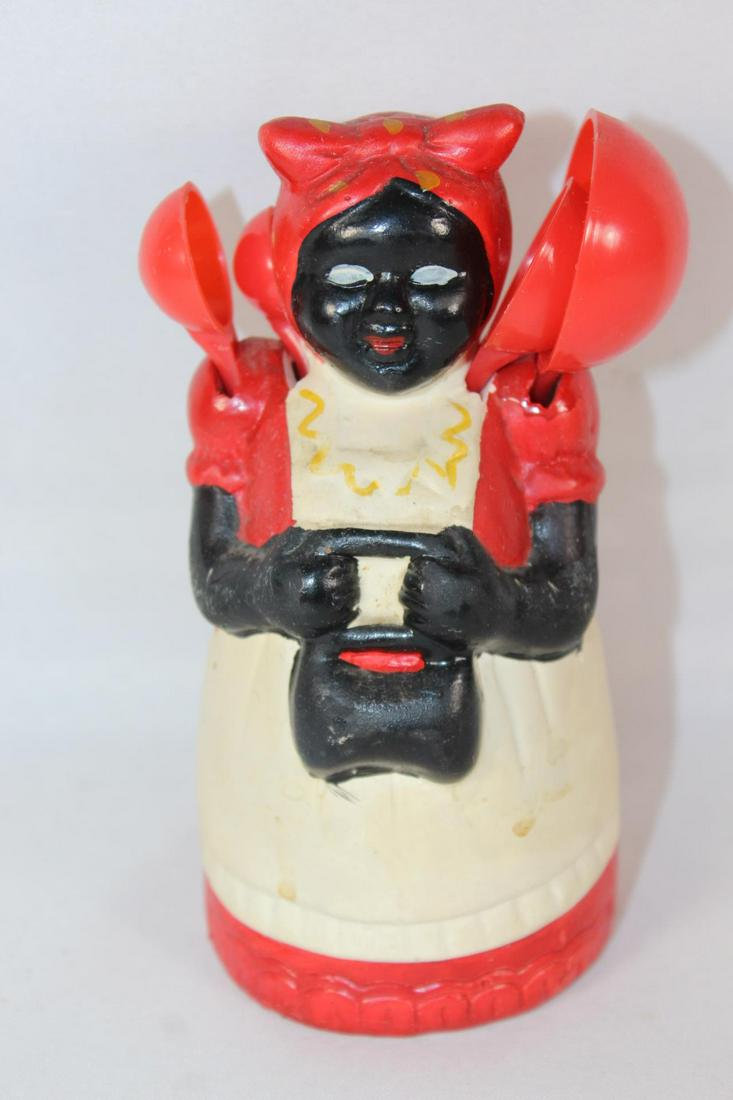 VINTAGE CERAMIC BLACK AMERICANA SPOON HOLDER (1 of 3)