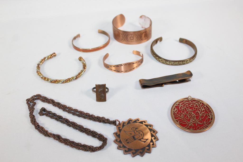 LOT OF 9 PC. COPPER JEWELRY LOT (1 of 7)