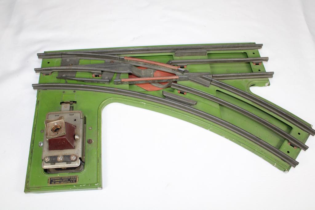 Lionel #222 Green Switch- Standard Gauge: as pictured