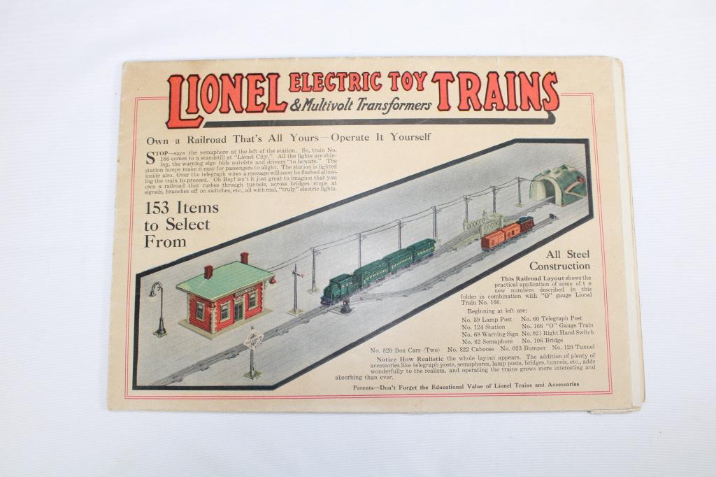 Lionel 1920 Catalog Folder Original (1 of 6)