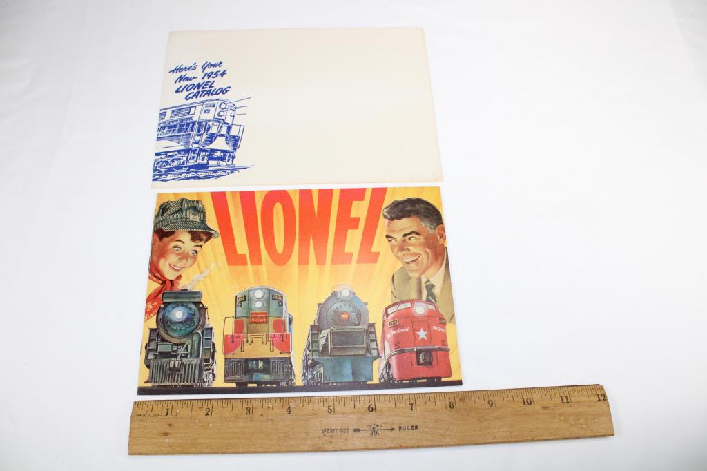 Lionel 1954 Pocket Catalog: with envelope, excellent condition