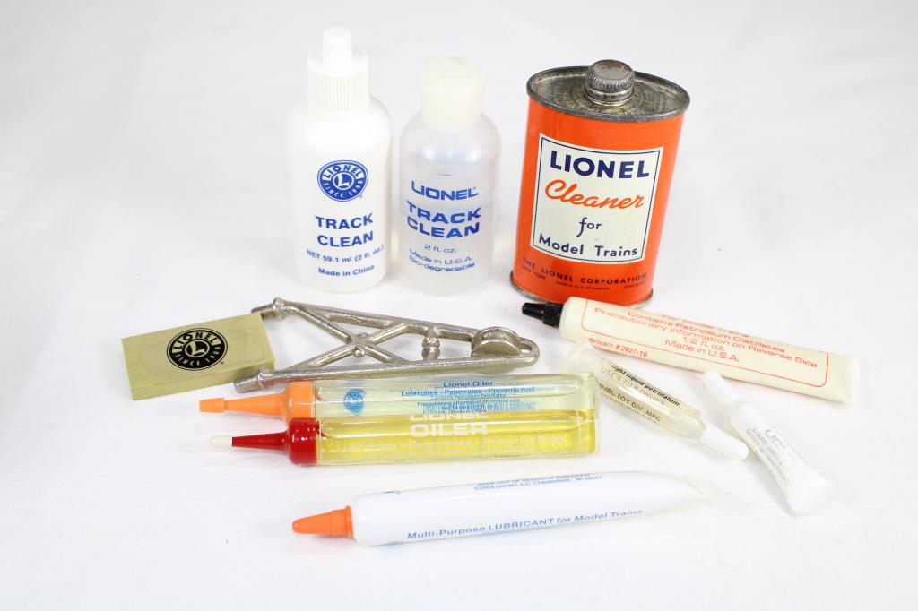 Lionel Train Cleaning Lot: as pictured, some contents in bottles