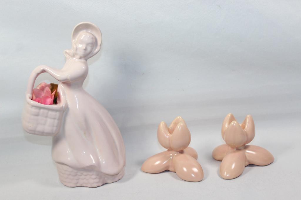 3 PC Ceramic Candle Holders, etc. (1 of 4)