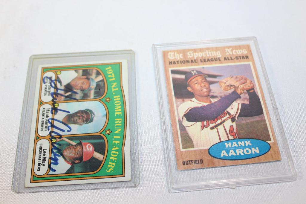 1972 Signed Hank Aaron & 1962 Hank Aaron Card (1 of 4)
