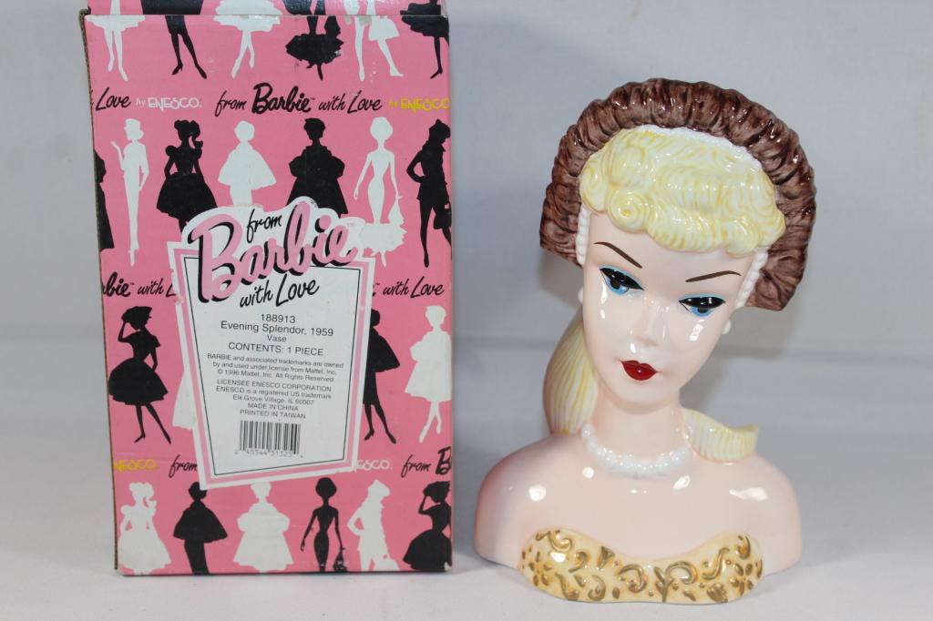 FROM BARBIE WITH LOVE EVENING SPLENDOR HEAD VASE: AS PICTURED