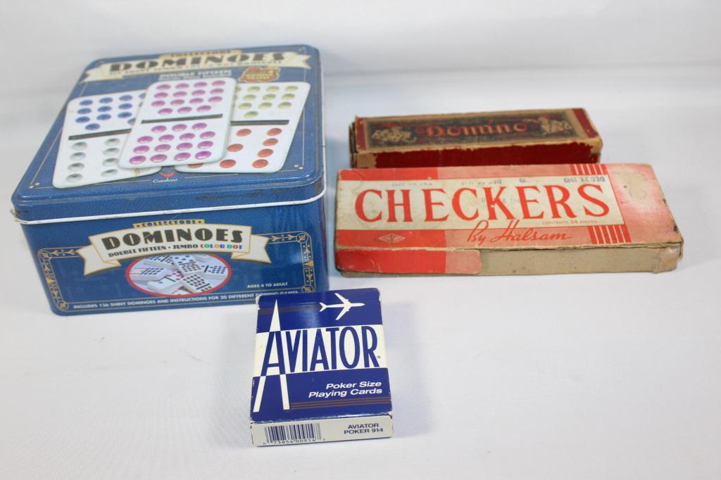 4 GAMES LOT- DOMINOES, CARDS, ETC. (1 of 4)