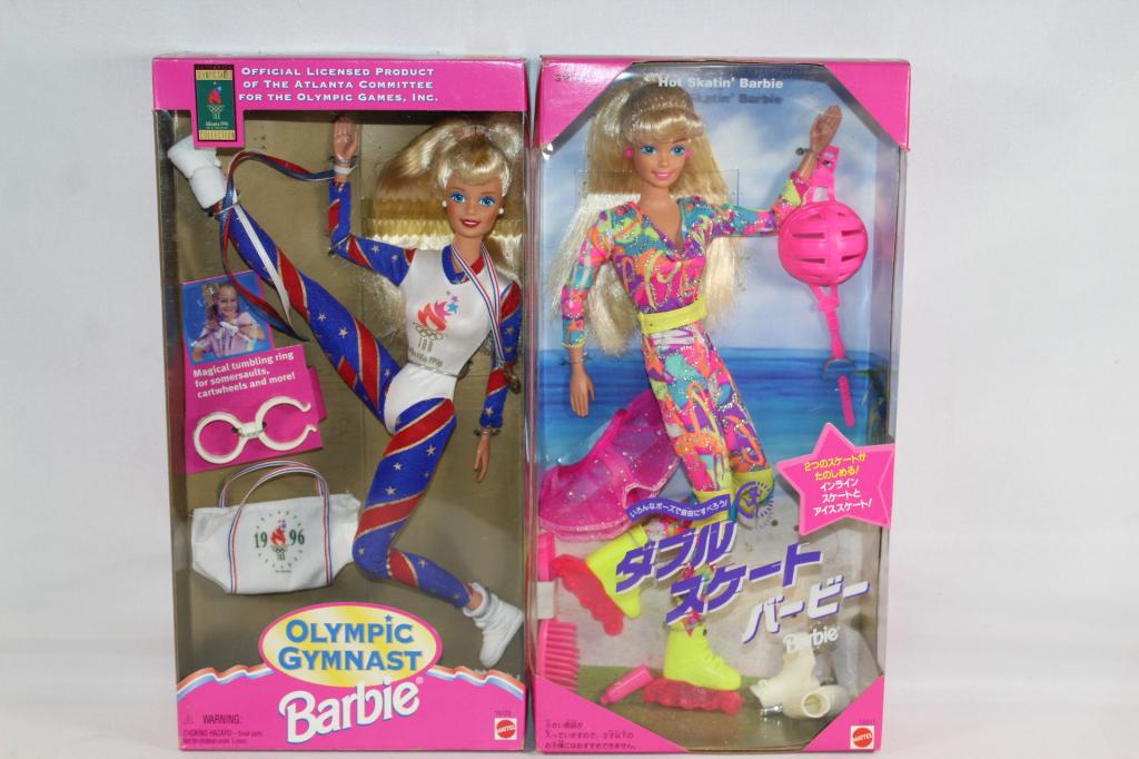2 PC. BARBIE LOT- OLYMPIC GYMNAST, SKATIN BARBIE (1 of 7)