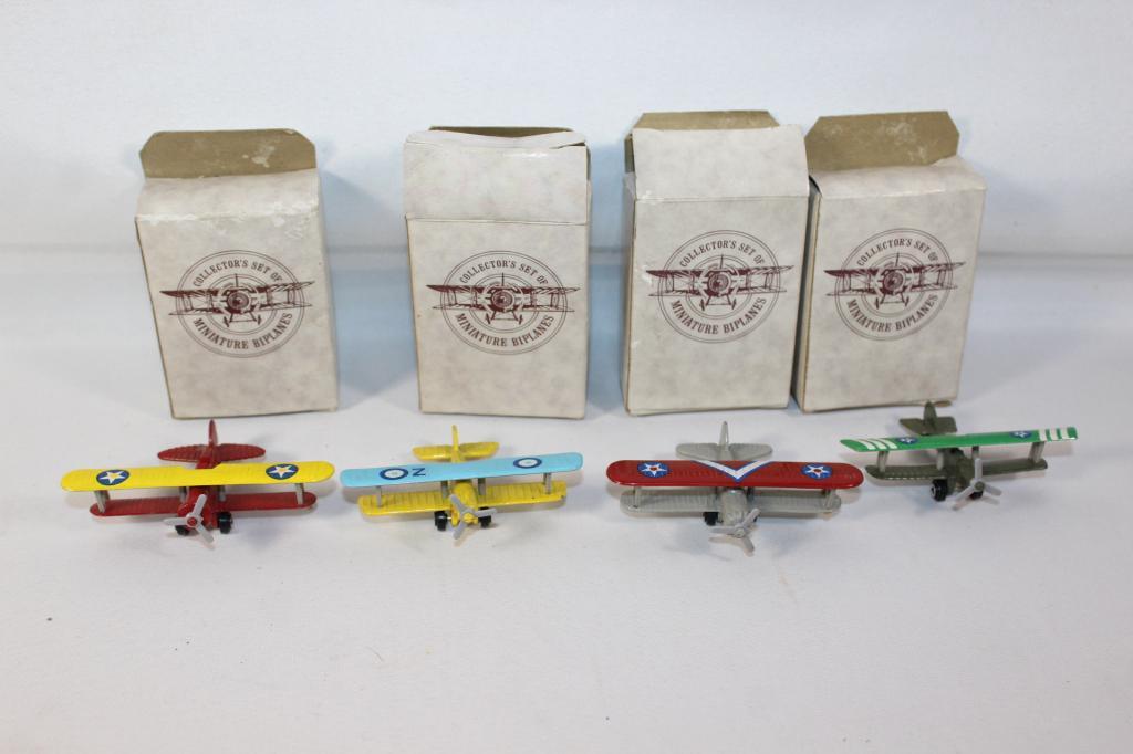 4 PC. SET OF COLLECTOR'S MINI BIPLANES (1 of 6)