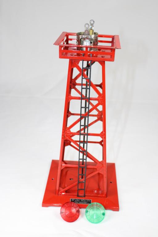 Lionel No. 494 Beacon - as is: metal No. 494 Beacon, missing metal piece to hold green and red lens
