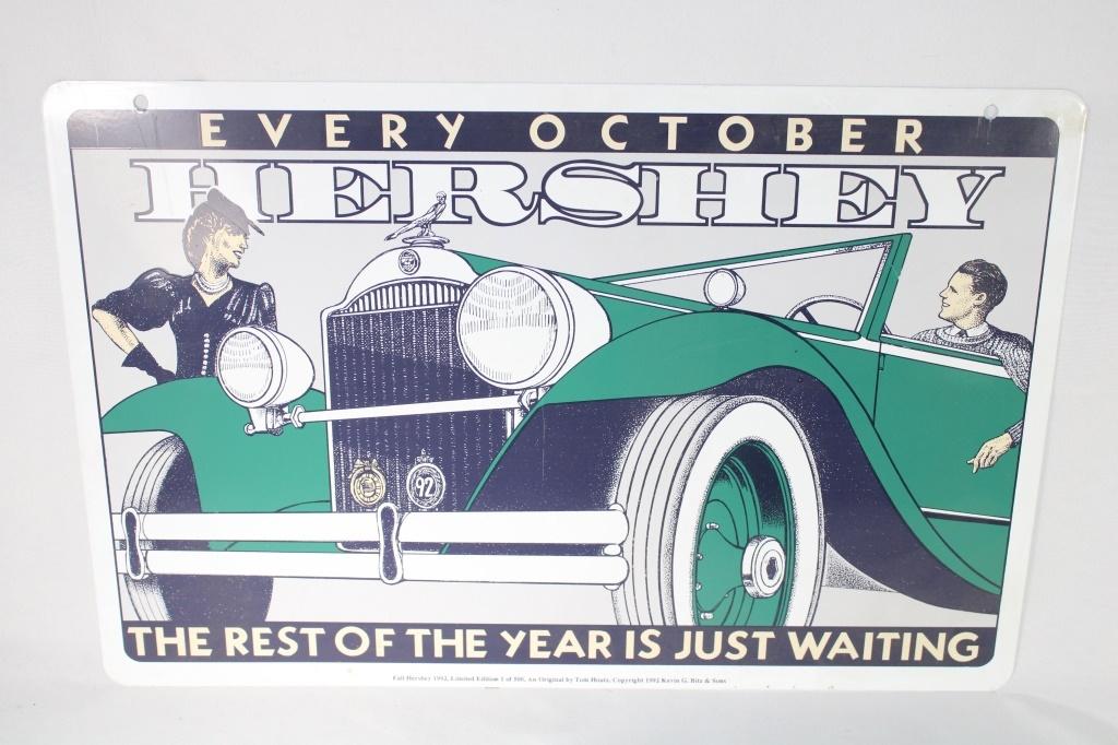 Fall Hershey 1992 - Limited Edition Metal Sign: Fall Hershey 1992, Limited Edition 1 of 500, An original Tom Houtz, Copyright Kevin G. Bitz and sons, meaures about 18 inches by 12 inches