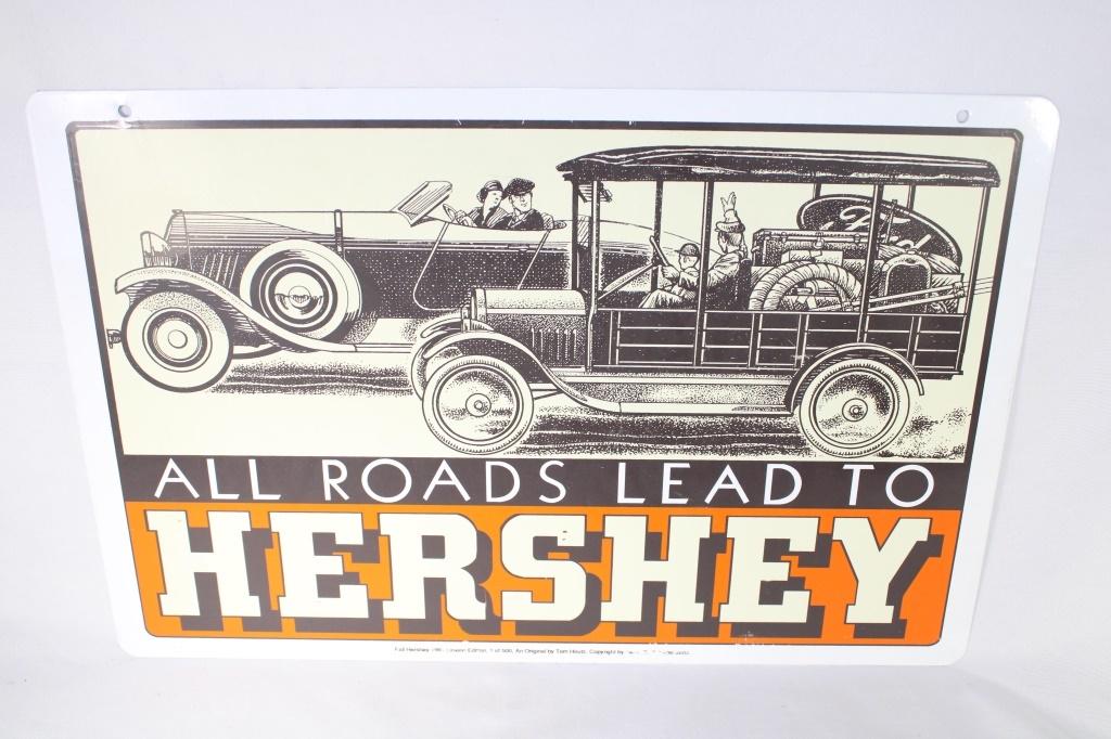 Fall Hershey 1991 - Limited Edition Metal sign: Fall Hershey 1991 - Limited Edition 1 of 500 - An original Tom Houtz, Copyright Kevin G. Bitz and sons, meaures about 18 inches by 12 inches