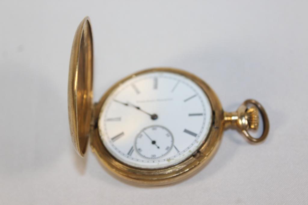 LARGE POCKET WATCH-ELGIN NATL. WATCH CO: LARGE POCKET WATCH-ELGIN NATL. WATCH CO.- WATCH FACE NEEDS REPAIRED- MAY NOT WORK, FALLS OUT AS PICTURED