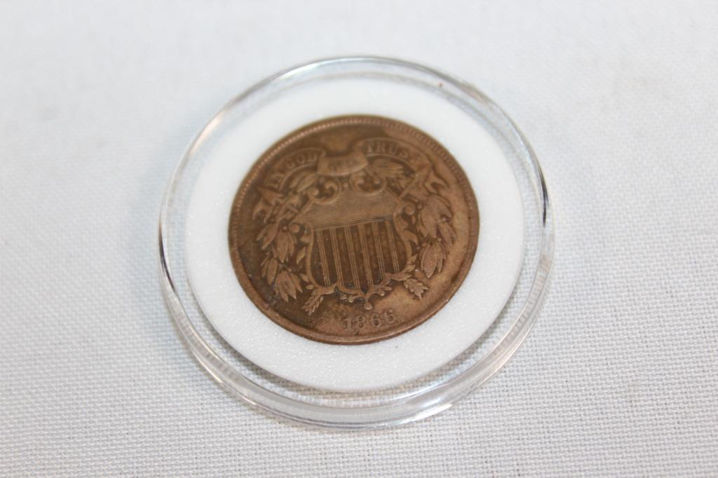 1866 2 CENT COIN (1 of 2)