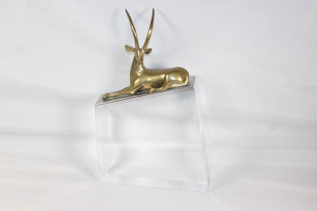 LOET VANDERVEEN SIGNED BRONZE ANTELOPE REPAIRED (1 of 6)